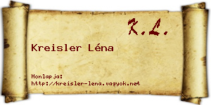 Kreisler Léna névjegykártya